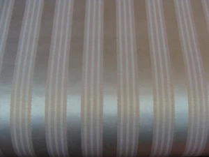 Modern Varied Stripe Wallpaper Very Large Roll Taupe Metallic Champagne Taupe - Picture 1 of 6