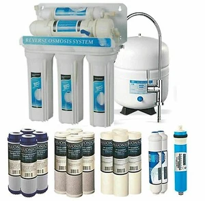 5 Stage Reverse Osmosis Drinking Water System RO Home Purifier ^15 TOTAL FILTERS - Picture 1 of 6