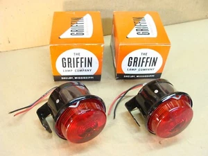 NEW 2 NOS vintage GRIFFIN LAMP STRATOLITE SAE42 stop tail light RV Jeep Willys - Bild 1 von 12