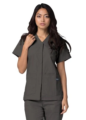Adar Universal Double Pocket Snap Front Top (Available in 39 solid colors) - Image 1 of 4
