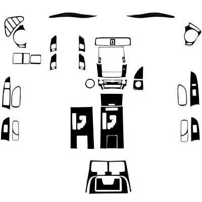 32Pcs Glossy Piano Black Kits Full Interior Trim For Lexus IS250 IS350 2006-2012 — 第 1/4 张图片