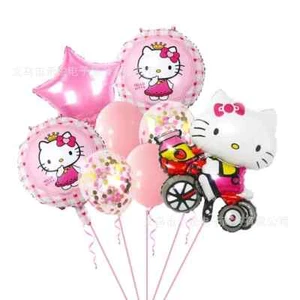 Hello Kitty 9pcs Party Balloon Set, Bicycle, Very Cute and Great for Parties! - Picture 1 of 4