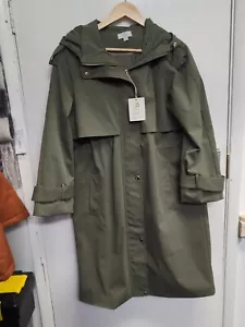 Next Rainwear Shower Resistant Khaki Green Coat, Size M, New - Picture 1 of 3
