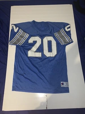 复古 90 年代冠军 NFL 底特律狮子队 #20 巴里·桑德斯球衣 52 码 — 第 1/4 张图片