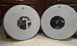 Two 28" Remo Weather King Bass Drum heads. One is coated (CS) the other is not - Picture 1 of 15