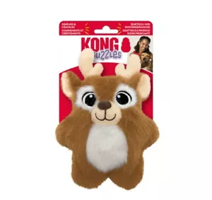 Kong Christmas Holiday Medium Snuzzles Reindeer soft squeaky plush dog toy - Picture 1 of 3