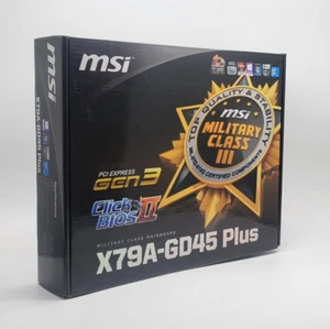 MSI X79A-GD45 Plus Intel x79 DDR3 SATA 6Gb/s LGA 2011 ATX Motherboard - Picture 1 of 2