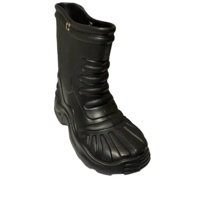 Little Boys Lightweight Black Rain Boots Size 1.5 Durable Slip-Resistant Waterpr - Image 1 of 4