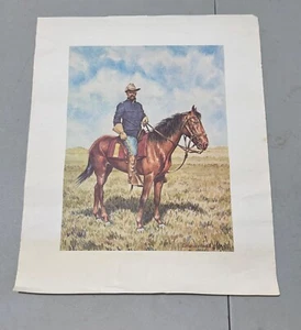 Theodore Roosevelt 17x13 print on horseback rough rider US president Teddy - Picture 1 of 1