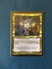 Mtg - 1x death grasp-apocalypse-english-signed by eric peterson