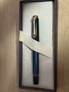 Pelikan Fountain Pen Souveraen M800 F Blue Stripes Ink Vintage Retro - Picture 1 of 6
