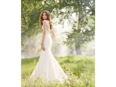 Blush JLM Couture Hayley Paige May Wedding Dress Lace Organza Silk 8 10 12 Ivory - Image 1 of 4