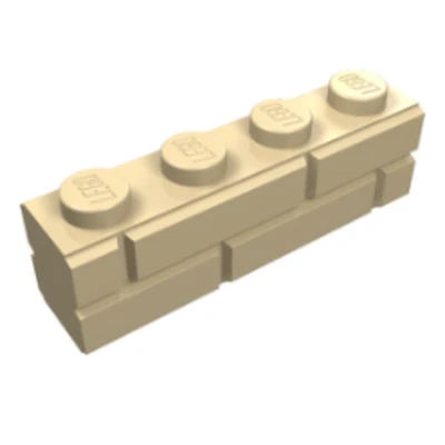 LEGO PARTS - TAN MASONRY PROFILE BRICK 1X4 - No 15533 / 6232136 - QTY 15 - Image 1 of 3