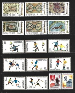 ALBANIA – 1974-1975 – COMMEMORATIVE ISSUES – 17 COMPLETE SETS 85 STAMPS – MINT - Picture 1 of 5
