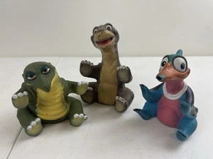 Juego de 3 marionetas de mano de dinosaurios Land Before Time 1988 de colección Pizza Hut juguetes - Imagen 1 de 7