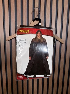 Disfraz Spririt Halloween Capa Negra Talla Única Para Hombre Negro Una Pieza Terciopelo Foto 1 de 4