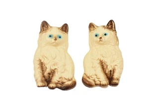 Par de tiza vintage de gatos C. Favor decoración de pared - Imagen 1 de 8