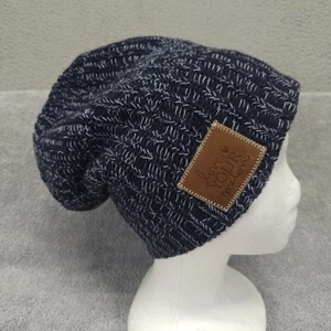 Love Your Melon Beanie Hat Blue Knit 100% Cotton Winter Watch Cap OSFM Hat - Picture 1 of 11