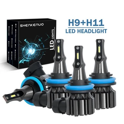 For Infiniti QX30 2017-2018 -4X 6000K LED Headlight High Low Beam Bulbs Combo - Image 1 of 4