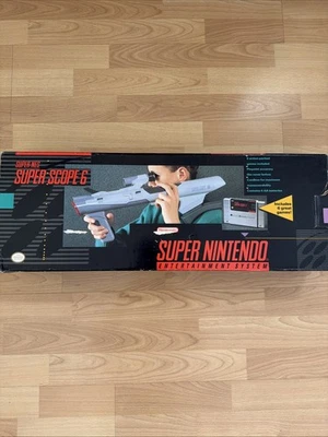 Vintage 1992 Super Nintendo SNES Super Scope 6 Light Gun Complete in Box w/Game - Image 1 of 3