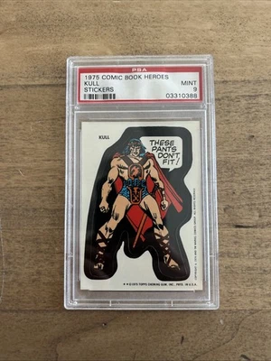 1975 COMIC BOOK HEROES STICKERS KULL PSA 9 MINT - Image 1 of 2