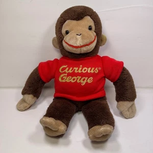 GUND Curious George Vintage Peluche Camicia Rossa Peluche Giocattolo Bambini Scimmia - Foto 1 di 10