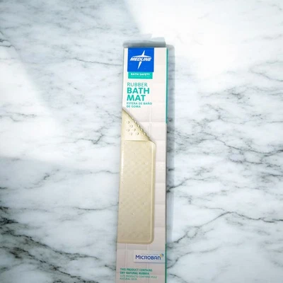 Резиновый коврик для ванной Medline 13,4 дюйма x 29 дюймов - нескользящий антимикробный - НОВЫЙ - Изображение 1 из 4