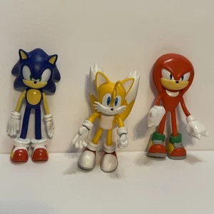 3 personaggi Bend Ems Sega Sonic The Hedgehog Tails Knuckles - Foto 1 di 17