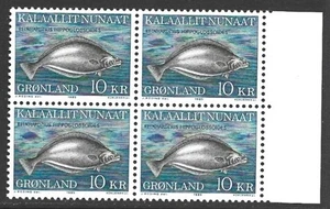 Greenland 1981-86 Fish 10k #138 BLOCK VF-NH, dull gum CV $15.00 - Bild 1 von 2