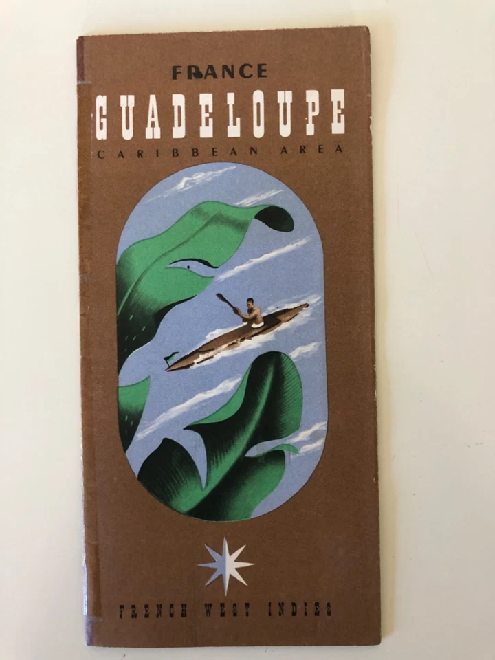 Folleto de viaje de colección Guadalupe Francesa mapa a color folleto MCM Foto 1 de 4