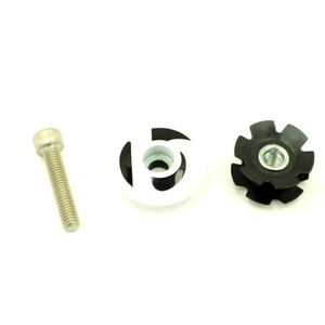 GWH Industries 1-1/8" Headset Star Nut & Top Cap Assembly White - Picture 1 of 2