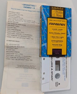 Priddis Music Sing Like A Star Karaoke Sampler Cassette 5 Song Vocal Tape Sheet - Picture 1 of 5