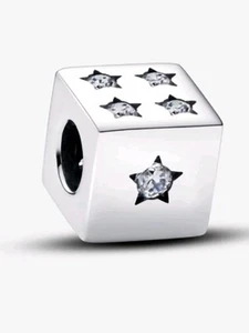 PANDORA DAZZLING DICE CHARM STERLING SILVER ALE 925 VGC - Picture 1 of 5