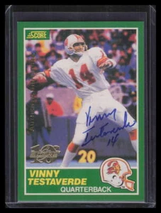 1999 Score 10th Anniversary Reprints Autographs 16 Vinny Testaverde Auto 73/1989 - Picture 1 of 2