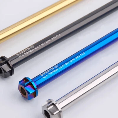 TC4 Titanium Flange Rear Wheel Axle Bolt M14xL180/P1.5 For Motorcycle Electric - Image 1 of 4