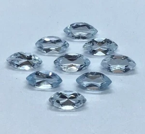 Topacio azul cielo natural corte marquesa facetado AAA piedras preciosas sueltas joyería surtida - Imagen 1 de 24