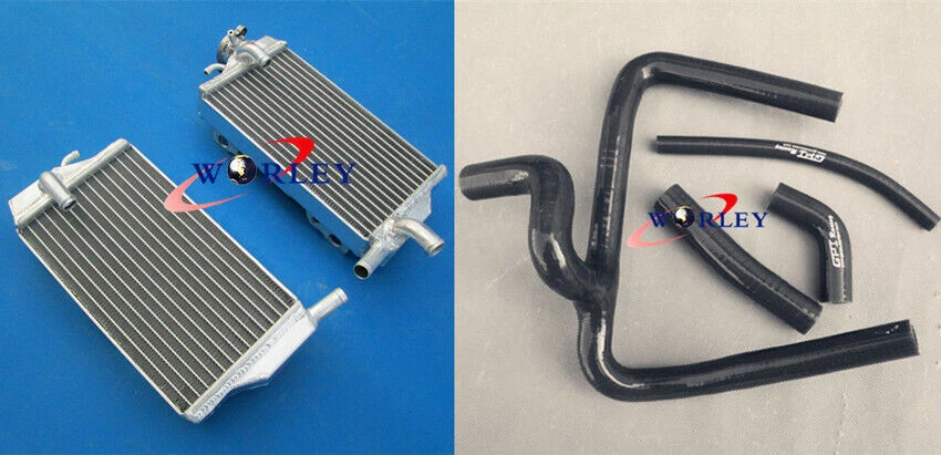 Radiador de aluminio + manguera Y de silicona negro para Honda CR250R CR 250 R 2002-2004 2003 Foto 1 de 4