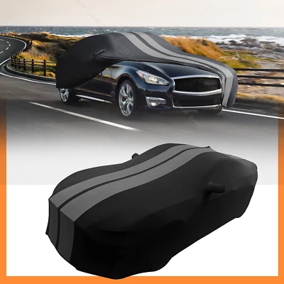 For INFINITI  Q70L M-SERIES Indoor Car Cover Stain Stretch Grey Stripe Foto 1 de 4