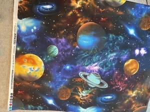 Planet Star cotton fabric Stargazers Robert Kaufman 1 yd 6" x 42"w - Picture 1 of 3