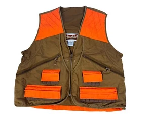 GAMEHIDE BROWN & BLAZE ORANGE PHEASANT BIRD HUNTING VEST MEN'S LARGE - Picture 1 of 16