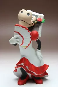Figura de porcelana de vaca Disney Dona Clarabelle MUESTRA TEMPRANA REPARADA Japón - Imagen 1 de 12