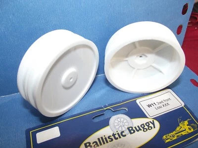   Losi 2wd Front XXX White Wheels 10mm hex ballistic buggy w11 - Image 1 of 4