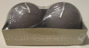 New 2-pack Ball Candles (made in Denmark) - Grey - Picture 1 of 2