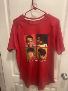 Akoo Men’s T-Shirts Short Sleeve Cotton Stylish Fashion fade  RED large - Picture 1 of 7