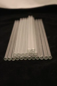 GLASS TUBING 20 Pieces BOROSILICATE PYREX TUBES 8mm x1.6mmx150mm GLASS BLOW - Picture 1 of 1