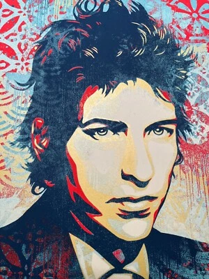 Póster Shepard Fairey Bob Dylan Hard Rain's A-Gonna Fall 2025 serigrafía Foto 1 de 2