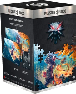 THE WITCHER 3 PUZZLE JIGSAW GRIFFIN FIGHT + POSTER 1000 pcs NEW BOX GERALT - Picture 1 of 3