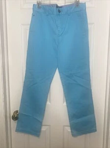 Boys Size 20 Tommy Hilfiger Aqua Flat Front Chino Pants 1712-U - Picture 1 of 5