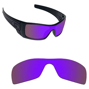 Hawkry Polarized Replacement Lenses for-Oakley Batwolf Sunglass Purple Mirror - Picture 1 of 3