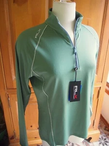 Pullover para mujer RLX Ralph Lauren Performance tela cuarto cremallera nuevo con etiquetas M $128 - Imagen 1 de 8